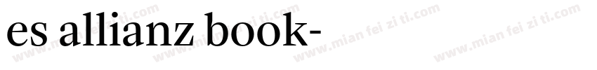 es allianz book字体转换